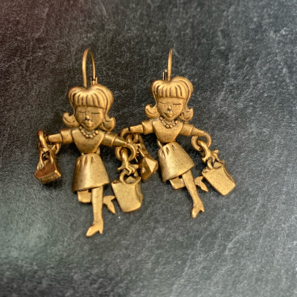Vintage JJ Golden Earrings very rare” 90’s